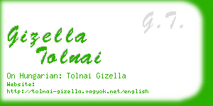 gizella tolnai business card